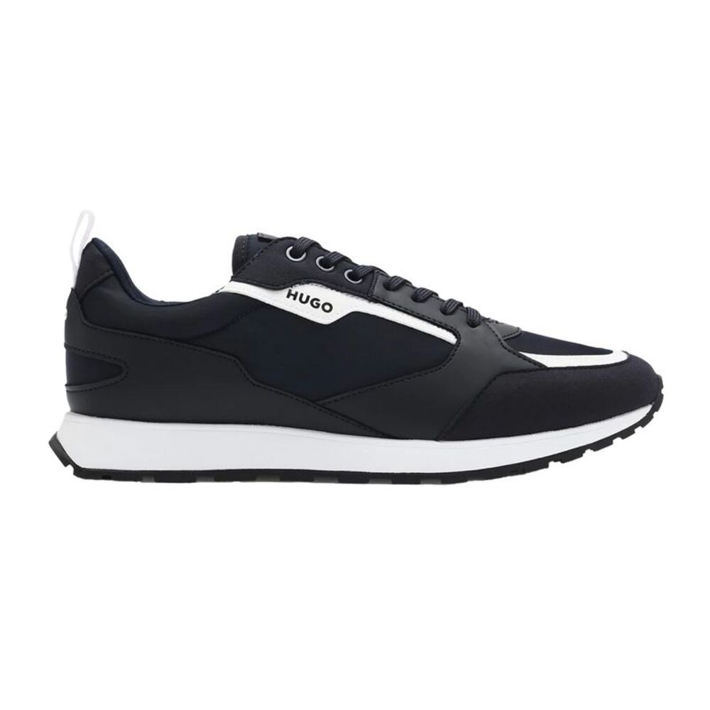Hugo Mens Icelin Leather Sneakers / Dark Blue